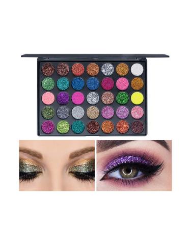 VERONNI Pro 35 Color Glitter Shimmer Eyeshadow Makeup Palette - Stage-Worthy Pigment for Stunning Eye Looks - Buy Online on GoSupps.com