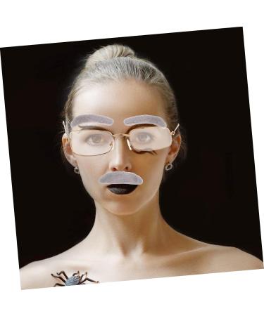 Old Man Beard Costume Set | Realistic Fake Beard Mustache & Glasses for Men - Perfect Cosplay Accessories - Buy Online on GoSupps.com