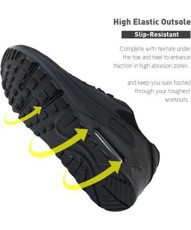 Hitmar's Air Cushion Running Shoes for Men & Women - Slipproof Comfortable Lightweight Sneakers in Black Green White & More (EU36-EU47) - Buy Online on GoSupps.com