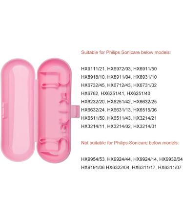 Nincha Portable Electric Toothbrush Travel Case for Philips Sonicare Series - Pink | Durable & Environmentally Friendly Breathable Food-Safe Plastic - Buy Online on GoSupps.com