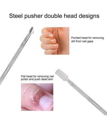 Manicure Tool Set Stainless Steel Cuticle Nippers Pusher File for Nail Polish Removal Suitable for Household and Nail Salon Use - Buy Online on GoSupps.com