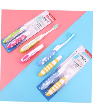Homsfou 8th Foldable Toothbrush - Ergonomic Travel Toothbrush in Blue | Portable & Easy to Use Caterpillar Design for International Shipping - Buy Online on GoSupps.com