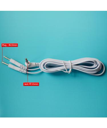 KONMED 60'' Electrode Wires for Tens EMS Machine - Pack of 2 | Standard 2-pin Cables | Reusable 3.5mm Connection | Long-Life Massage Machine - Buy Online on GoSupps.com