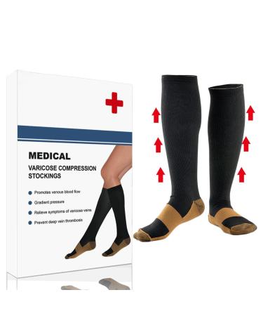 Compression stockings |Compression stockings |Breathable jump compression socks for football fitness badminton yoga black refer to description