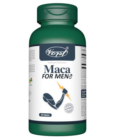 VORST Maca for Men 90 Vegan Tablets | Black Peruvian Maca Root Supplement | 1 Bottle 90 count (Pack of 1)