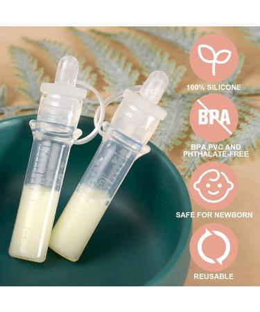 Haakaa Colostrum Collector Set - Reusable Silicone Breastfeeding Aid | 12 PK 0.1oz/4ml | Includes Clear Storage Cases & Cotton Wipes - Buy Online on GoSupps.com