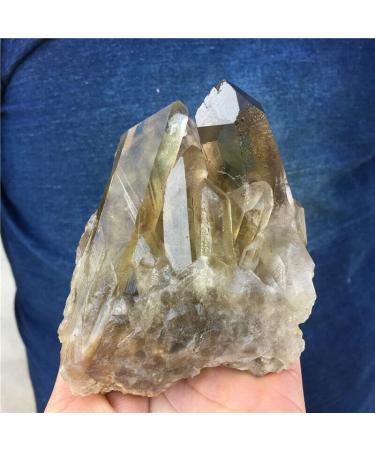 1.38LB Natural Smoky Citrine Quartz Cluster Crystal Specimen DB3300 JZIGTDEM