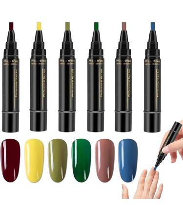  G n rique Gel Nail Polish Set - 6 Colors Quick Dry Nail Polish Art Pens | No UV Gel Nail Polish Gel Nail Polish Pens Nail Polish Pens Nail Polish Pens Nail Polish Supplies Nail Polish - Buy Online on GoSupps.com