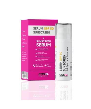 Shop Sunscreen Serum SPF 50 PA++++ | Broad Spectrum Protection | Lightweight & Non-Greasy | Dewy Finish for All Skin Types - 30ml - Buy Online on GoSupps.com
