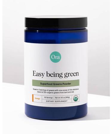 Ora Easy Being Green Organic Alkaline Greens Powder Hint of Organic Citrus 8.5 (240 g)