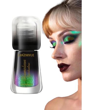 Glitter Chameleon Eyeshadow Shimmer Liquid Metal Colors Shift Eyeshadow Eye Makeup Supplies Highly Pigmented Christmas Halloween Makeup for Girls Women Females 02# - Buy Online on GoSupps.com