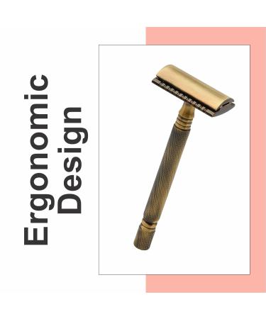 Pearl Double Edge Safety Razor for Men - Eco-Friendly Reusable Shaving Kit | Classic & Luxury Men's Shaving Experience - Buy Online on GoSupps.com
