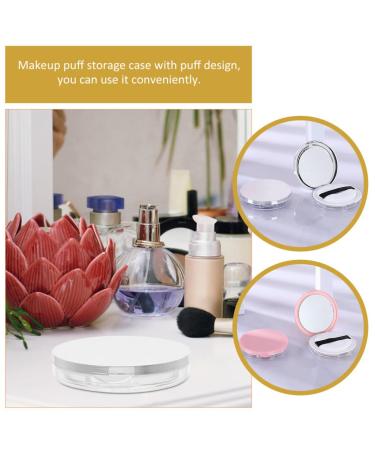 SHERCHPRY 2 Sets Powder Puff Storage Box | Cosmetic Powder Case with Sifter Lids for Loose Powder & Makeup | Travel-Friendly Compact in Pink & Silver - Buy Online on GoSupps.com