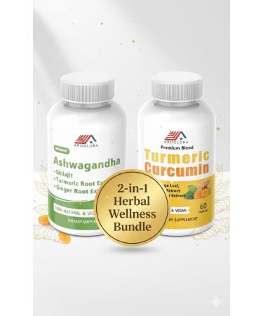 AROGLOBA Herbal Supplement Bundle Ashwagandha + Shilajit + Turmeric 4-in-1 Capsules & Curcumin + Moringa Extract Stress Relief Energy Support Joint Health & Immunity Booster Combo - Buy Online on GoSupps.com