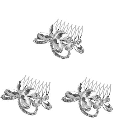 FRCOLOR Set of 3 Headwear Hair Clips Hair Pin Hair Comb for Women Wedding Hair Comb Bridal Hair Accessories Rhinestones - Buy Online on GoSupps.com