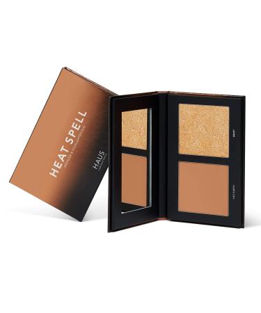 HAUS LABORATORIES by Lady Gaga: HEAD RUSH BLUSH DUO | HEAT SPELL BRONZER DUO  Highlighter Cheek Duos Available in Multiple Colors  True-Color Matte Blush or Powder Matte Bronzer  Vegan & Cruelty-Free BRONZER + HIGHLIGHTE...