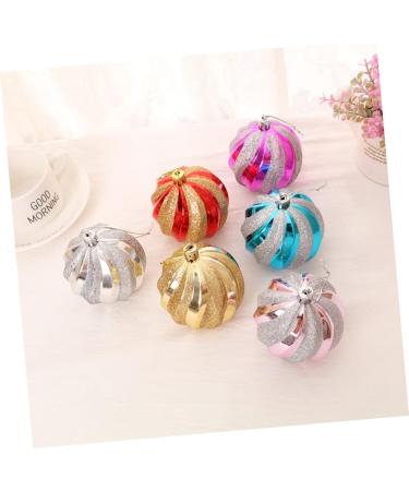 Alipis 6pcs Ornament Glitter Ball Pendant Christmas Ball Pendant Christmas Tree Ball Thread Candy Balls Blue 6.00X6.00X6.00CM - Buy Online on GoSupps.com