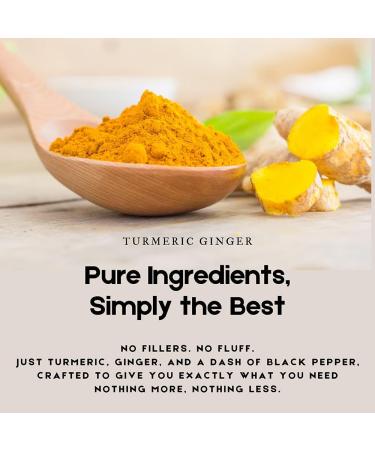 Turmeric Ginger with Black Pepper & Ginger 1000 mg 120 Capsules | Turmeric and Ginger Supplement with 95% Curcuminoids | Extra Strength Supplement| Joint Support Supplement | Non-GMO - 120 Capsules - Buy Online on GoSupps.com