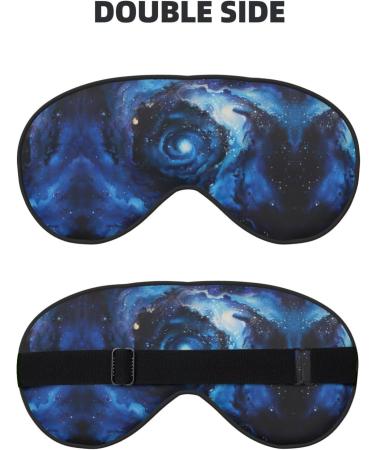 SSIMOO Blue Galaxy Print Eye Mask - Ultra-Soft Light-Blocking Perfect for Comfort & Restful Sleep - International Shipping Available - Buy Online on GoSupps.com