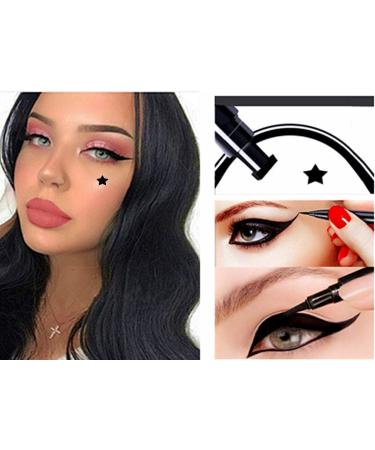 Go Ho Liquid Star Eyeliner Stamp - Black Cat Eye, Long Lasting, Super Slim, Precise Felt Tip - 1 PC - Buy Online on GoSupps.com