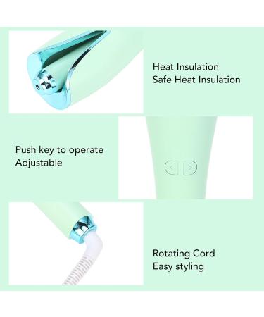Auto Hair Curler Iron Negative Automatic Curling Iron with Long Barrel for Waves and Curls Anti Scald Anti Tangle Rotating Curling Wand for Hair Styling Green - Buy Online on GoSupps.com