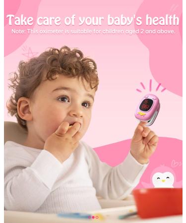 Child Pulse Oximeter for Kids | Fingertip Oxygen Meter with Battery & Lanyard - Pink - Buy Online on GoSupps.com