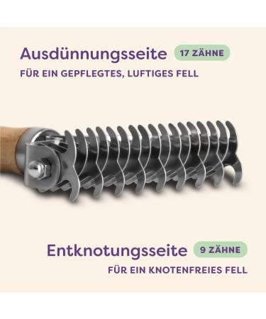 Eco-Friendly Dog Brush - Double-Sided Undercoat Removal for Dogs & Cats - Sustainable FSC Wood - Buy Online on GoSupps.com