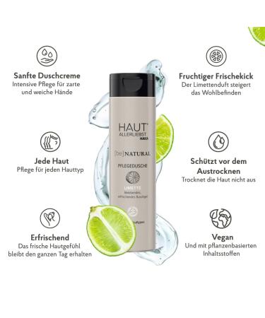 HAUTALLERLIEBST Lime Shower Gel 250ml | Gentle Care for All Skin Types | Refreshing & Hydrating Shower Gel - Buy Online on GoSupps.com