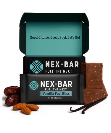NEX-BAR Vanilla Fuel Bliss Protein Bars - 8 Pack (19G Protein) No Added Sugar No Artificial Sweeteners