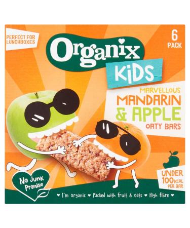 Organix Kids Marvellous Mandarin & Apple Oaty Bars 6 x 23g (138g)