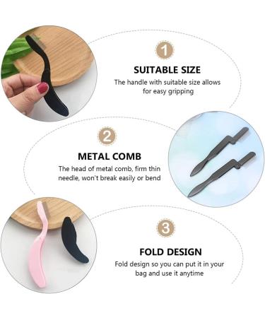 Buy Minkissy 6-Piece Foldable Eyebrow Comb Set | Stainless Steel Eyelash Separators & Mascara Tool - Collapsible & Portable - Buy Online on GoSupps.com