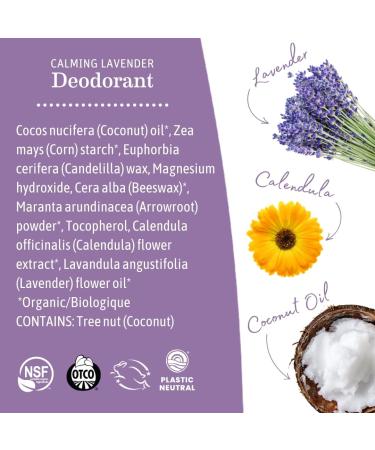 Earth Mama Calming Lavender Deodorant | Safe for Sensitive Skin Pregnancy and Breastfeeding Contains Organic Lavender Calendula and Coconut Oil No Baking Soda or Aluminum 2.65-Ounce (2-Pack) NEW Calming Lavender 2.65 Ounce (Pack of 2) - Buy Online on GoSupps.com