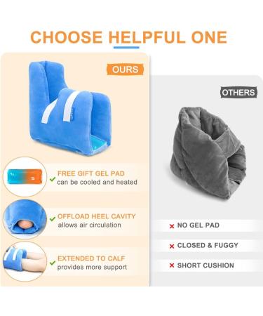Pressure Sore Heel Protector Cushion with Cooling Gel Pack - Offloading Boot for Diabetic Foot Ulcers and Bed Sores - Buy Online on GoSupps.com