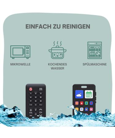 Buy Remote Control & Telephone Baby Toy Set | 100% Silicone BPA-Free | Broemba Bari - 2 Pieces for Boys & Girls - Buy Online on GoSupps.com