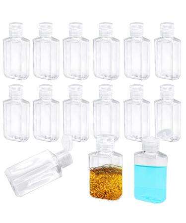 40 Pack 2 Oz Plastic Refillable Bottles with Flip Cap,Clear Empty Hand Sanitizer Bottles,Portable Reusable Containers with Lids for Shampoo,Body Soap,Toner and Lotion