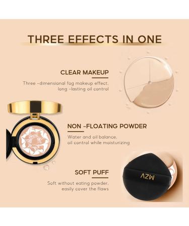 Sumax Water Bead Tricolor Latte Concealer Cushion MZV Air Cushion BB Cream - 3PCS, Natural Shade - Long-Lasting, Moisturizing, Oil Control - Buy Online on GoSupps.com