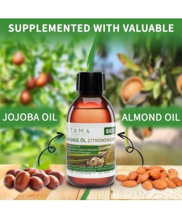 KitaMa Lemongrass Massage Oil - Nourishing Aromatherapy Body Oil (250ml) for Relaxation & Care - Thai Essential Oils - Buy Online on GoSupps.com