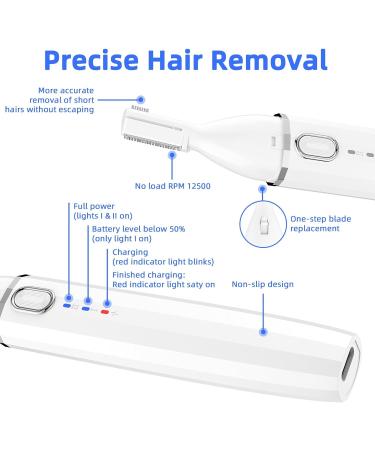 Buy Facial Hair Remover & Eyebrow Trimmer - Rechargeable Women's Electric Shaver for Peach Fuzz - Worldwide Shipping Available - Buy Online on GoSupps.com