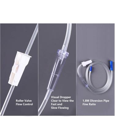 Buy Hohxfyp Inlet Set - 1200 ml Portable Anti-Reflux Silicone Flow Set for Intestinal Cleaning | Ideal for Coffee Water & Gersen Therapy - International Shipping Available - Buy Online on GoSupps.com
