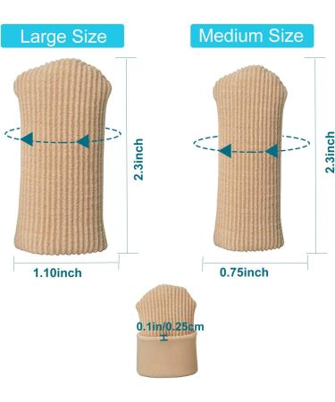 Sumiwish Toe Cap Protection - 10-Pack Soft Gel Lined Fabric Caps for Closed Toe Shoes | Prevent Blisters Corns & Comfort - Beige Medium - Buy Online on GoSupps.com