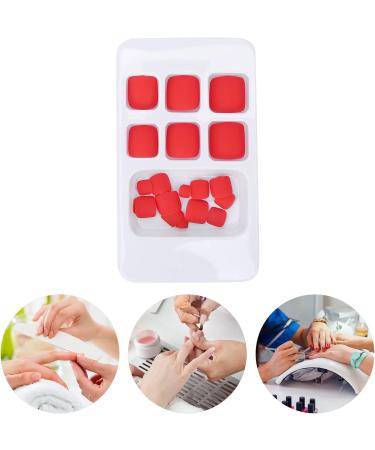 Brrnoo 24-Piece Monochrome False Toenails - Press-On Short Quadratic Fake Toenails for Women & Girls - Red | International Shipping Available - Buy Online on GoSupps.com