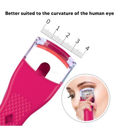 Qukaim Heated Eyelash Curler Heated Eyelash Curler Rechargeable LED Lighting Handheld Electric Lash Heating Curler Rose Red - Buy Online on GoSupps.com