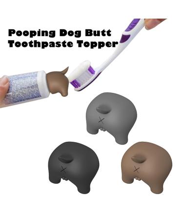 Easy-to-Use Silicone Dog Toothpaste Dispenser & Holder - Suitable for All Ages - Black - Buy Online on GoSupps.com