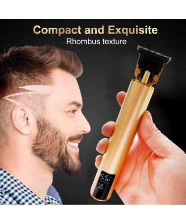 Premium Gold Hair Clippers for Men - Rechargeable T-Shaped Trimmer for Bald Cuts & Contouring | Cordless Design - Buy Online on GoSupps.com