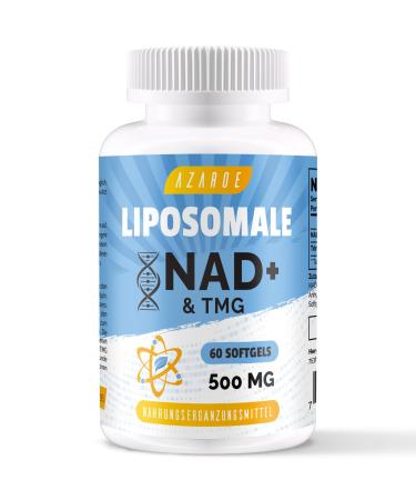 Liposomal NAD+ Capsules 500 mg with TMG 250 mg, Supports Cellular Energy, 60 Capsules (60 Count (Pack of 1))