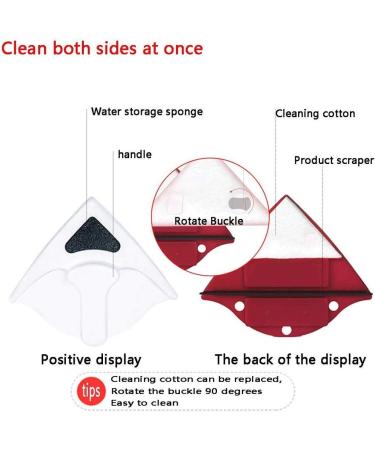 Home Double Side Magnetic Window Cleaner Strong Both Side Glass Surface Cleaning Brush Wiper Tools with Ergonomic Handle Des - Buy Online on GoSupps.com