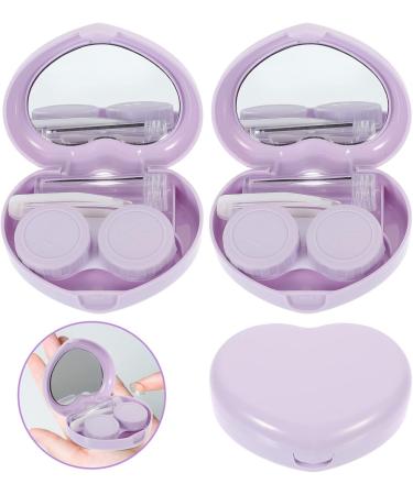 Buy Gleavi Glasses: 3 Sets Contact Lens Container with Mirror - Travel-Friendly Compact Violet Storage Box - Buy Online on GoSupps.com