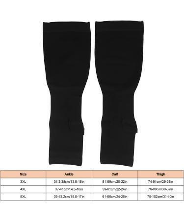 Compression Socks Open Toe 23-32 mmHg | Light Breathable Elastic | Varicose Veins Support (5xL) - Buy Online on GoSupps.com