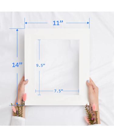 Betus 11x14 White Picture Mats - Acid Free, 1/16 Thickness, White Core, Bevel Cut - Pack of 10 Mats for 8x10 Pictures - Buy Online on GoSupps.com