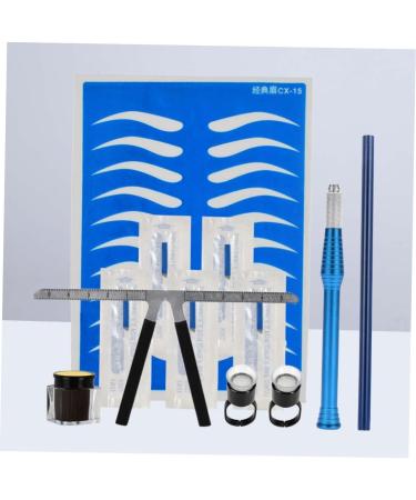 Mikinona Rings Coffee Three-point Pen Ruler Cup Eyebrow Pencil Microblading Blue Pigment Skin Dark - Buy Online on GoSupps.com